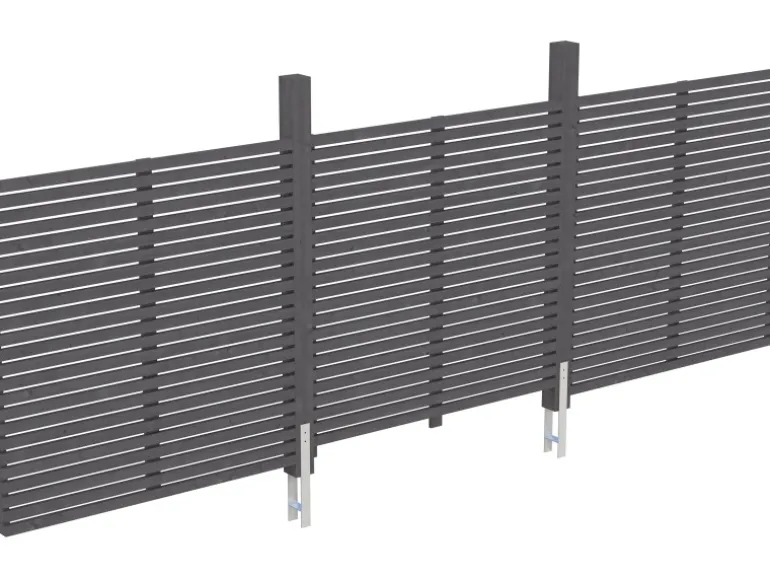 Skan Holz Rückwand Rhombus 550 x 160 cm Fichte Schiefergrau