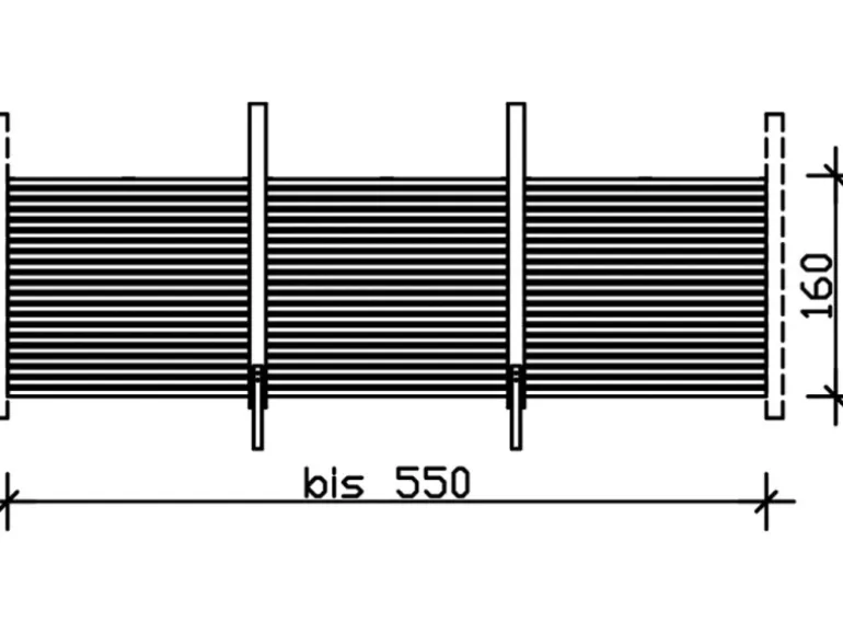Skan Holz Rückwand Rhombus 550 x 160 cm Fichte Schiefergrau
