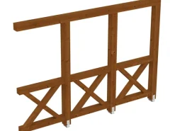 Skan Holz Seitenwand Andreaskreuz (WA) 305 x 210 cm Fichte Nussbaum