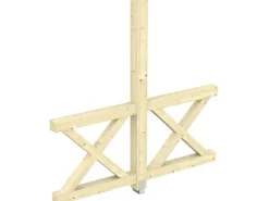 Skan Holz Seitenwand Andreaskreuz (FS) 205 x 210 cm Fichte Natur