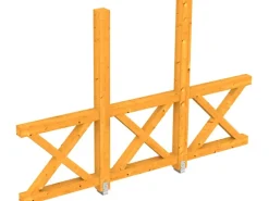 Skan Holz Seitenwand Andreaskreuz (FS) 305 x 210 cm Fichte Eiche hell