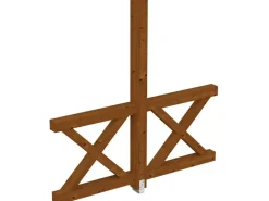 Skan Holz Seitenwand Andreaskreuz (FS) 205 x 210 cm Fichte Nussbaum