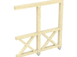 Skan Holz Seitenwand Andreaskreuz Leimholz für Tiefe 250 cm