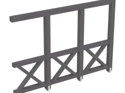 Skan Holz Seitenwand Andreaskreuz (WA) 305 x 210 cm Fichte Schiefergrau