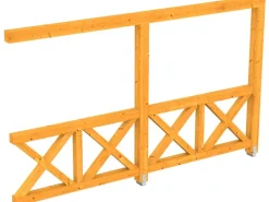 Skan Holz Seitenwand Andreaskreuz (WA) 355 x 210 cm Fichte Eiche hell