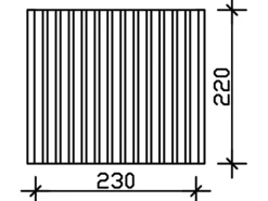Skan Holz Seitenwand Deckelschalung 230 x 220 cm Fichte Schiefergrau
