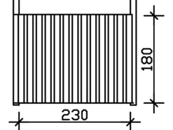 Skan Holz Seitenwand Deckelschalung 230 x 180 cm Fichte Eiche hell