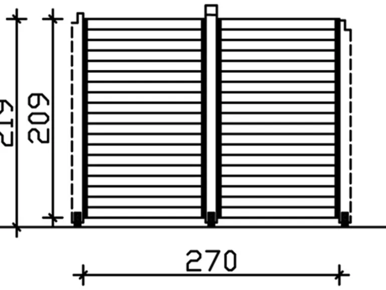 Skan Holz Seitenwand für Pavillon Toulouse unbehandelt 270 cm x 209 cm