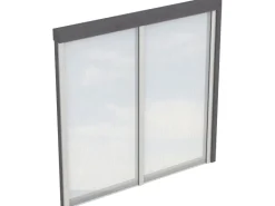 Skan Holz Seitenwand m. Polycarbonatplatten (WA) 205 x 200 cm Fichte Grau