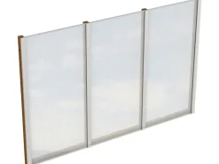 Skan Holz Seitenwand m. Polycarbonatplatten (FS) 305 x 200 cm Fichte Nussbaum