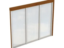 Skan Holz Seitenwand m. Polycarbonatplatten (WA) 255 x 200 cm Fichte Nussbaum