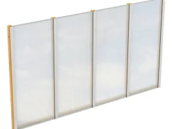 Skan Holz Seitenwand m. Polycarbonatplatten (FS) 355 x 200 cm Fichte Eiche hell