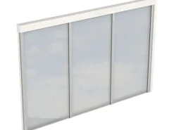 Skan Holz Seitenwand m. Polycarbonatplatten (WA) 305 x 200 cm Fichte Weiß