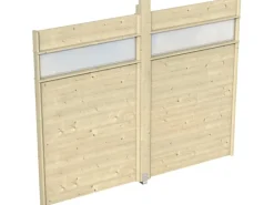 Skan Holz Seitenwand mit Lichtband f. Pav. Toulouse 270 cm x 209 cm unbehandelt