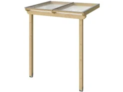 Skan Holz Vordach Anklam 2 Natur Unbehandelt 220 cm x 174 cm