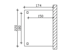 Skan Holz Vordach Anklam 2 Weiß 220 cm x 174 cm