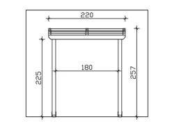 Skan Holz Vordach Anklam 2 Weiß 220 cm x 174 cm