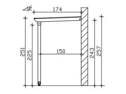 Skan Holz Vordach Anklam 2 Weiß 220 cm x 174 cm
