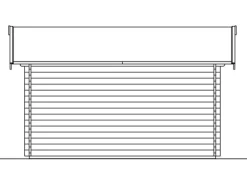 Skan Holz-Gartenhaus Lugano 1 mit Dachlattung B x T 420 cm x 300 cm