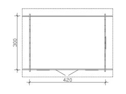 Skan Holz-Gartenhaus Lugano 1 mit Dachlattung B x T 420 cm x 300 cm