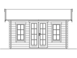 Skan Holz-Gartenhaus Lugano 1 mit Dachlattung B x T 420 cm x 300 cm