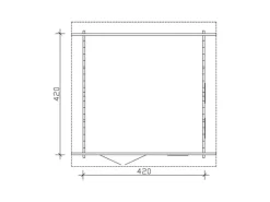 Skan Holz-Gartenhaus Toronto 1 mit Dachschalung B x T 420 cm x 420 cm