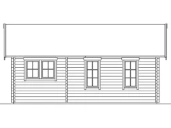 Skan Holz-Gartenhaus Toronto 4 mit Dachschalung B x T 420 cm x 660 cm