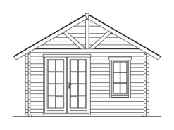 Skan Holz-Gartenhaus Toronto 4 mit Dachschalung B x T 420 cm x 660 cm