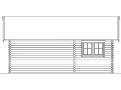 Skan Holz-Gartenhaus Toronto 4 mit Dachlattung B x T 420 cm x 660 cm