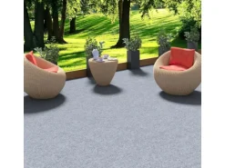 Snapstyle Kunstrasen Rasenteppich mit Noppen Kingston Grau 400x150cm