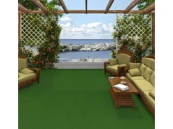 Snapstyle Kunstrasen Rasenteppich mit Noppen Kingston Grün Uni 200x150cm