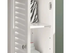 SoBuy Badezimmerschrank Hochschrank mit Schublade Badregal 32x170x30cm Weiß FRG236-W