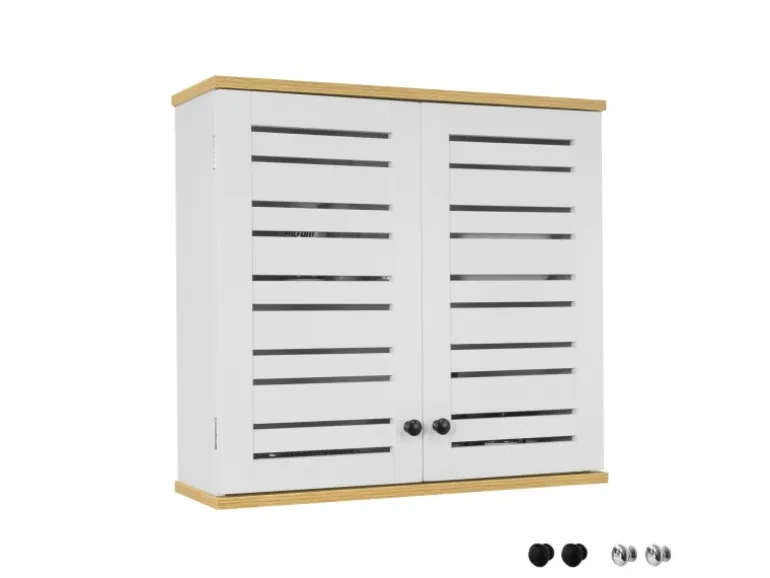 SoBuy Wandschrank Badezimmerschrank Küchenschrank Medizinschrank Weiß BZR42-W