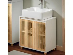 SoBuy Waschbeckenunterschrank Waschtisch Badezimmerschrank Unterschrank BZR125-W