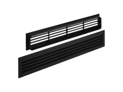 SOTECH 1 Paar Lüftungsgitter BRISE für Türen Schlitzlochung Schwarz