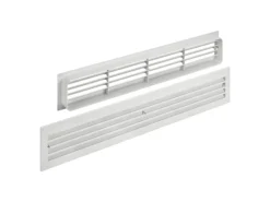 SOTECH 1 Paar Lüftungsgitter BRISE für Türen Schlitzlochung Hellgrau