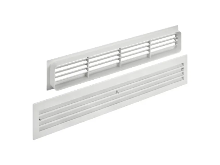 SOTECH 1 Paar Lüftungsgitter BRISE für Türen Schlitzlochung Hellgrau