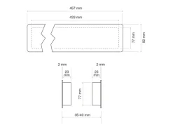 SOTECH 1 Paar Lüftungsgitter BRISE für Türen Schlitzlochung Mahagoni