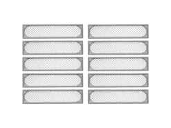 SOTECH 10 Stück Lüftungsgitter 172 x 41mm aus Kunststoff Zum Einlassen Silbergrau