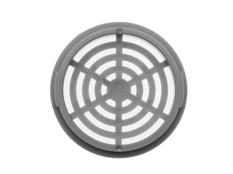 SOTECH 10 Stück Lüftungsrosette Ø48 mm aus Kunststoff Zum Einlassen Silbergrau