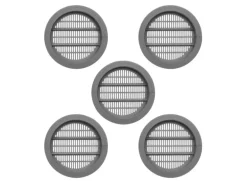 SOTECH 5 Stück Lüftungsrosette Ø49 mm aus Kunststoff Zum Einlassen Silbergrau