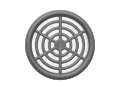 SOTECH 1 Stück Lüftungsrosette Ø48 mm aus Kunststoff Zum Einlassen Silbergrau