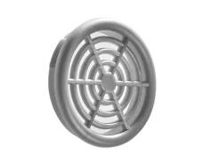 SOTECH 1 Stück Lüftungsrosette Ø48 mm aus Kunststoff Zum Einlassen Silbergrau