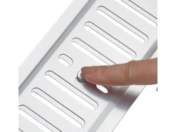 SOTECH Aluminium Lüftungsgitter Oval 260 x 90 mm mit Schiebeverschluss Verschließbar