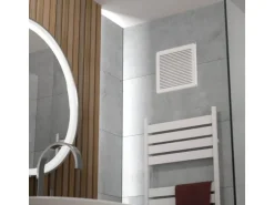 SOTECH Aluminium-Lüftungsgitter 140 x 140 mm Weiß Aufschraubbar mit Insektenschutz