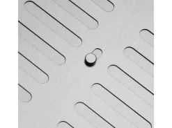 SOTECH Edelstahl Lüftungsgitter Oval 260 x 165 mm mit Schiebeverschluss Verschließbar