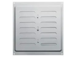 SOTECH Edelstahl Lüftungsgitter Oval 260 x 240 mm mit Schiebeverschluss Verschließbar