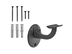 SOTECH Handlaufhalter COMPACT Schwarz Höhe 68 mm Ausladung 65 mm für Handläufe mit Ø 45 mm