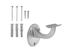 SOTECH Handlaufhalter COMPACT Silber Höhe 68 mm Ausladung 65 mm für Handläufe mit Ø 45 mm