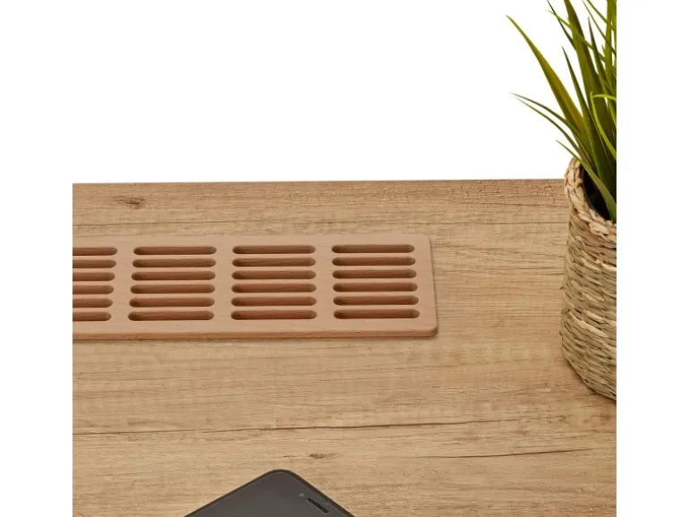 SOTECH Lüftungsgitter aus Massivholz 550 x 100 mm Buche Natur